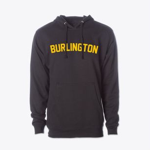 Burlington Iowa Classic Curve Cotton Hoodie Sweatshirt