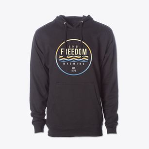 Freedom Wyoming Color Fade Cotton Hoodie Sweatshirt