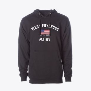 West Fryeburg Maine Patriot Cotton Hoodie Sweatshirt