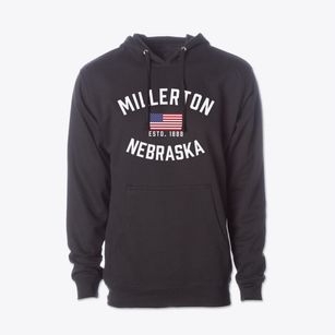 Millerton Nebraska Patriot Cotton Hoodie Sweatshirt