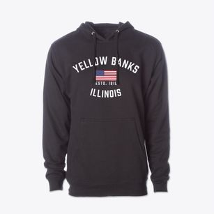 Yellow Banks Illinois Patriot Cotton Hoodie Sweatshirt