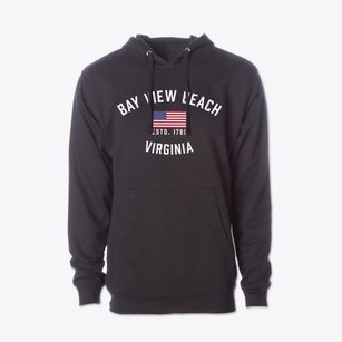 Bay View Beach Virginia Patriot Cotton Hoodie Sweatshirt