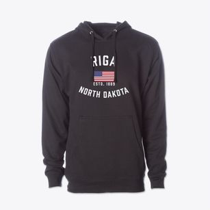Riga North Dakota Patriot Cotton Hoodie Sweatshirt