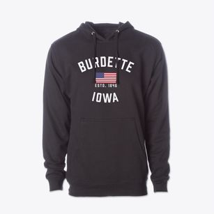 Burdette Iowa Patriot Cotton Hoodie Sweatshirt