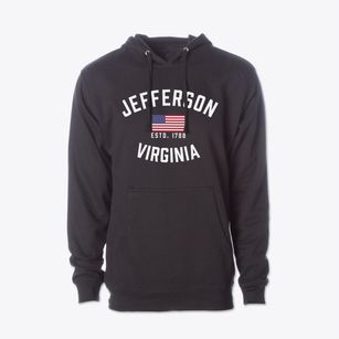Jefferson Virginia Patriot Cotton Hoodie Sweatshirt