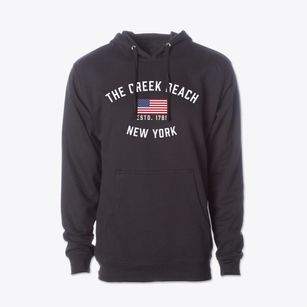 The Creek Beach New York Patriot Cotton Hoodie Sweatshirt