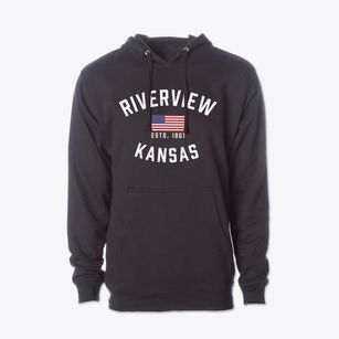 Riverview Kansas Patriot Cotton Hoodie Sweatshirt