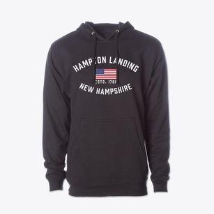 Hampton Landing New Hampshire Patriot Cotton Hoodie Sweatshirt