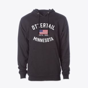Ottertail Minnesota Patriot Cotton Hoodie Sweatshirt