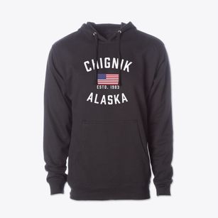 Chignik Alaska Patriot Cotton Hoodie Sweatshirt