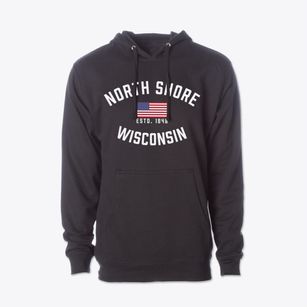 North Shore Wisconsin Patriot Cotton Hoodie Sweatshirt