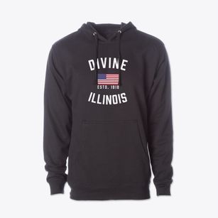 Divine Illinois Patriot Cotton Hoodie Sweatshirt