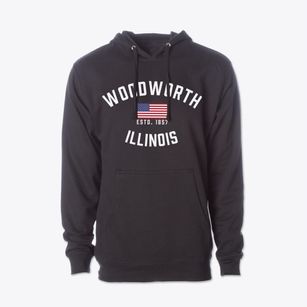 Woodworth Illinois Patriot Cotton Hoodie Sweatshirt