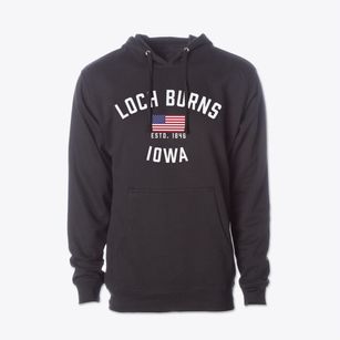 Loch Burns Iowa Patriot Cotton Hoodie Sweatshirt