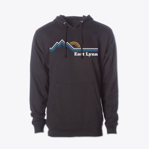 East Lynn Pennsylvania Mountain View Cotton Hoodie Sweatshirt