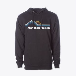 Manitou Beach Washington Mountain View Cotton Hoodie Sweatshirt