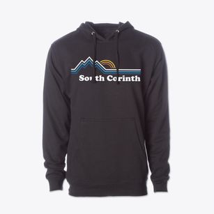 South Corinth Maine Mountain View Cotton Hoodie Sweatshirt