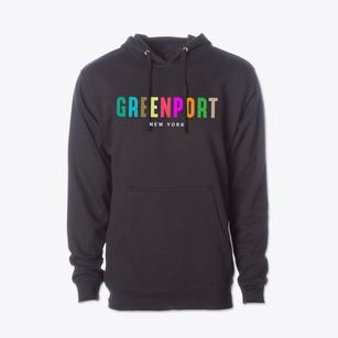 Greenport New York Color Pop Cotton Hoodie Sweatshirt