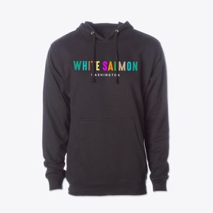 White Salmon Washington Color Pop Cotton Hoodie Sweatshirt