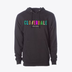 Cloverdale Indiana Color Pop Cotton Hoodie Sweatshirt