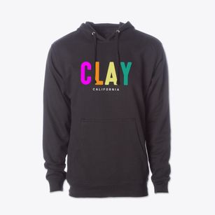 Clay California Color Pop Cotton Hoodie Sweatshirt