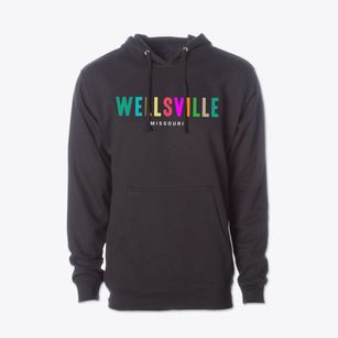 Wellsville Missouri Color Pop Cotton Hoodie Sweatshirt