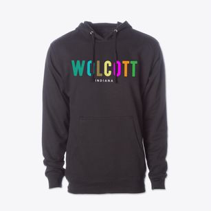 Wolcott Indiana Color Pop Cotton Hoodie Sweatshirt