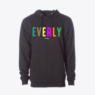 Everly Iowa Color Pop Cotton Hoodie Sweatshirt