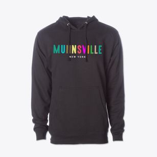 Munnsville New York Color Pop Cotton Hoodie Sweatshirt