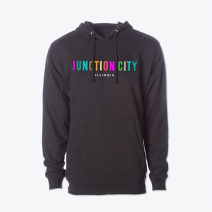 Junction City Illinois Color Pop Cotton Hoodie Sweatshirt