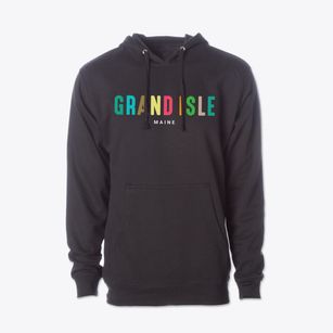 Grand Isle Maine Color Pop Cotton Hoodie Sweatshirt