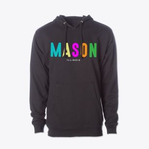 Mason Illinois Color Pop Cotton Hoodie Sweatshirt