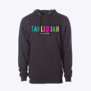 Tahlequah Oklahoma Color Pop Cotton Hoodie Sweatshirt