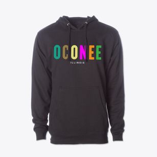 Oconee Illinois Color Pop Cotton Hoodie Sweatshirt