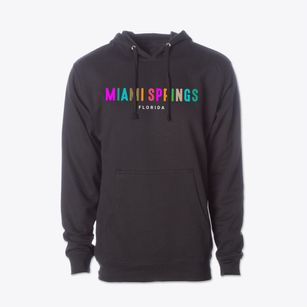 Miami Springs Florida Color Pop Cotton Hoodie Sweatshirt