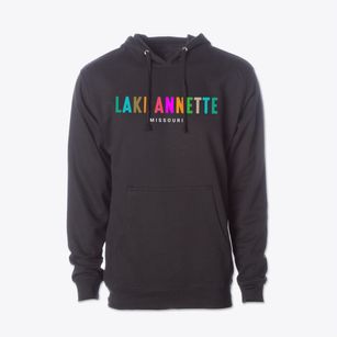 Lake Annette Missouri Color Pop Cotton Hoodie Sweatshirt