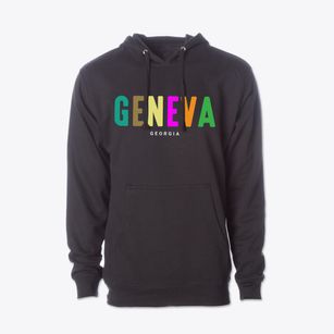 Geneva Georgia Color Pop Cotton Hoodie Sweatshirt