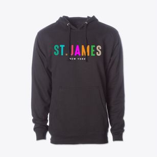 St. James New York Color Pop Cotton Hoodie Sweatshirt