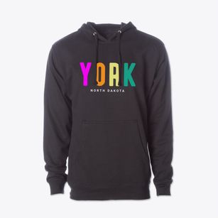 York North Dakota Color Pop Cotton Hoodie Sweatshirt