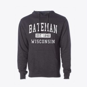 Bateman Wisconsin Classic Established Cotton Hoodie Sweatshirt