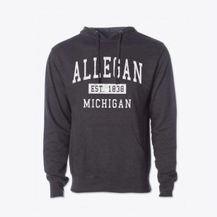 Allegan Michigan Classic Established Cotton Hoodie Sweatshirt