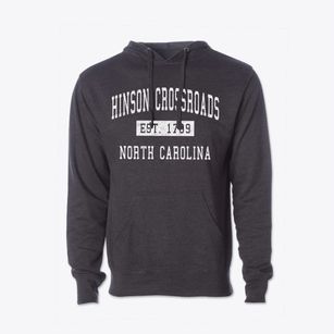 Hinson Crossroads North Carolina Classic Established Cotton Hoodie Sweatshirt
