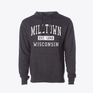 Milltown Wisconsin Classic Established Cotton Hoodie Sweatshirt