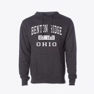 Benton Ridge Ohio Classic Established Cotton Hoodie Sweatshirt