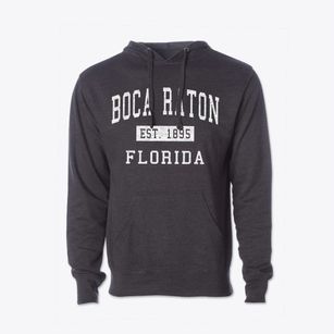 Boca Raton Florida Classic Established Cotton Hoodie Sweatshirt