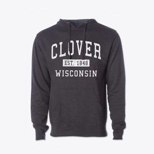 Clover Wisconsin Classic Established Cotton Hoodie Sweatshirt