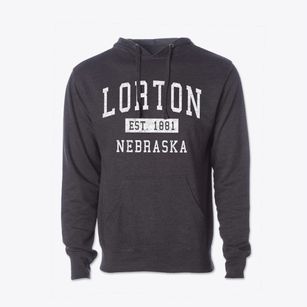 Lorton Nebraska Classic Established Cotton Hoodie Sweatshirt