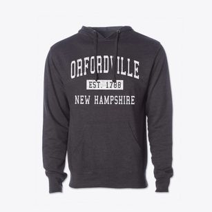Orfordville New Hampshire Classic Established Cotton Hoodie Sweatshirt