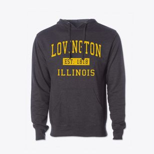 Lovington Illinois Classic Established Cotton Hoodie Sweatshirt