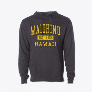 Waiohinu Hawaii Classic Established Cotton Hoodie Sweatshirt